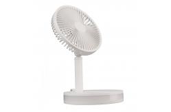 China 5v 4.7w Portable Foldable Fan Circlewhite Folding Rechargeable Fan supplier