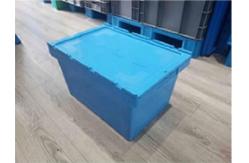 China Logistics Movable Plastic Attached Lid Containers Customized Logo supplier