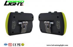 China 18000lux LED Miners Cap Lamp 6800mA ABS Material Warning Function USB Charging supplier