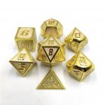 Flash Powder Metal Multi Face Role Playing Dice Set Blue Character