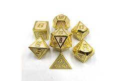 China Flash Powder Metal Multi Face Role Playing Dice Set Blue Character supplier
