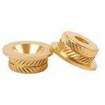 Flat Round Brass Knurled Thumb Nuts Grooved Female Threaded Fitting for sale