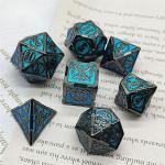 Sword Metal RPG Dice Hand Polished Cruzu Dungeon And Long DND#