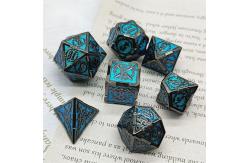 China Sword Metal RPG Dice Hand Polished Cruzu Dungeon And Long DND# supplier