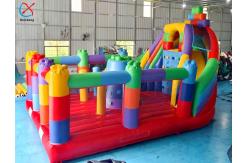 China Customized LEGO Block Splicing Inflatable Bouncy House With Slide Combo For Kids supplier
