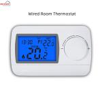 China Wired Electric Heat Programmable Thermostat 230V ABS  For Gas Boiler for sale