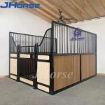 China Modern Show Equine Horse Stall Building Stables For Farm With Feeders And Pine Wood Horse Box for sale