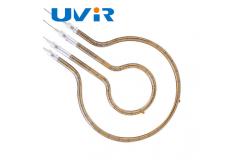 China Gold Reflector Quartz IR Heating Tubes , 100-7600W Ring Infrared Heater Lamp supplier