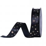 FAMOUS Black Gilding Custom Silk Ribbon Printed For Logo Gifts Tapes Webbing Wholesale for sale