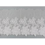 Embroidered Lace Ribbon Cotton Nylon Tulle Lace Trim For Fashion Designers for sale