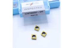 China Fracture Resistance Cermet Cutting Tool CCMT060202-1PP PV2110 Coated Cermet Insert supplier