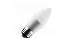 China Aluminum C37 Bright Led Candle Bulb With White Housing And Tail supplier