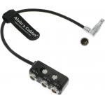 1 To 3 Power Splitter Box Rotatable Right Angle 2 Pin Male To 3×2 Pin Female Splitter Cable For ARRI RED Cameras Teradek for sale