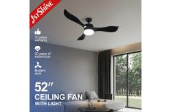 China 33.3W 52inch 5 Speed Remote Control Plastic LED Ceiling Fan With Light supplier