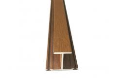 China Timber Extruded Tubular Aluminum Wood Grain Profile With ISO Certification supplier