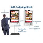 110v / 220v Floor Standing Digital Signage Touch Display Kiosk High Brightness for sale
