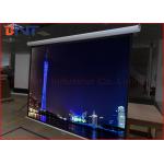 Manual Ceiling Mount Projection Projector Screen With Self Locking 84 Inch