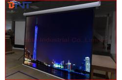 China Manual Ceiling Mount Projection Projector Screen With Self Locking 84 Inch supplier