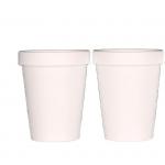 Cylinder White Wide Mouth Empty Plastic Jars With Lids 250g for sale