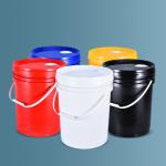 Customrized Logo 5 Gallon Plastic Bucket Pail Barrel For Paint Industry Packing Container for sale
