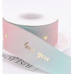 Gilding Laser Bronzing Ribbed Ribbon Printed Webbing Polyester Woven Tapes