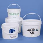Red Yellow Transparent Colored 20L Plastic Bucket Container With Lid for sale