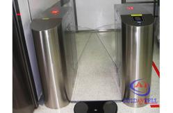 China RFID Flap Barrier turnstile security gate with Voice Prompt and alarm function supplier