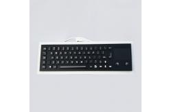 China Electroplated Black Rugged Vandalproof IP65 compact backlit panelmount stainless steel keyboard with touchpad. supplier