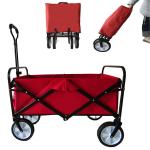 Outdoor Garden Folding Wagon PVC Wheels Narrow Wheel Stretch Handle for sale