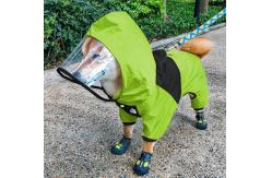 China Breathable Lightweight Dog Raincoat Hooded Poncho supplier