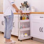 Large detachable Bulk Kitchen Supplies Rolling Utility Cart Storage Rack Shelves