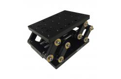 China 55mm Travel Aluminum Alloy Scissor Jack Table Black Anodized supplier