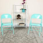 Triple Braced Double Hinged Thick 1.0mm Metal Folding Chair