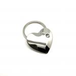 Siliver Metal Keychain Holder With Customized Logo In Individual Polybag for sale