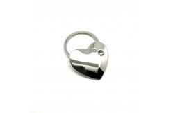 China Siliver Metal Keychain Holder With Customized Logo In Individual Polybag supplier