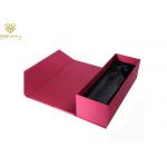 Embossing Red Cardboard Wine Box Packaging Magnet Closure for sale