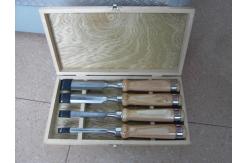 China 60crv Wood Carving Chisel Set 140mm Wooden Handle Material supplier