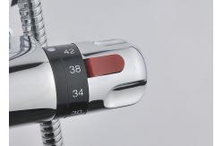 China ROVATE 4 Way Water Flow Bathroom Shower Set Round Rain Head Designed supplier