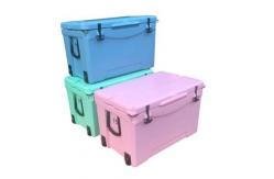 China 75L Wheeled Rotomolded Ice Box With PU Insulation supplier
