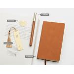 Classical Sandalwood Business Stationery Set Bookmark Notebook Craft Pen U Disk