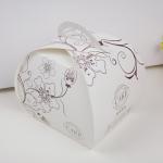 Elegant Paper Box Packaging For Cake Packaging , Foldable Cake Box With Handle for sale