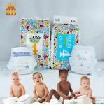 Customizable Printed Non-woven Fabric Leaking Proof Super Soft Disposable Tape Baby Diaper for sale
