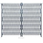 16 Feet Opening Folding Security Dock Door Gates , Steel Collapsible Security Gate