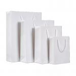 350g Grocery Printed Paper Carrier Bags Kraft Brown White Paper Gift Bags for sale