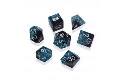 China Blue Black Resin Material Dice Set Dragon And Dungeon Polyhedral supplier