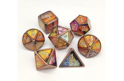 China Hand Polished Metal RPG Dice Lightweight Neat Sharp Edges Polyhedron supplier