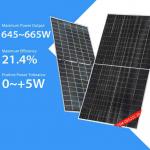Vertex Series Trina Solar Panel Bifacial 660w 665w Solar Monocrystalline Panel With TUV for sale