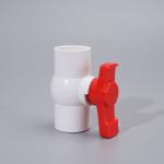 China PVC Plastic Compact Ball Valve Metric Size with Socket Connection for Water Pipe System for sale