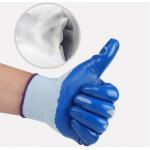 43 Grams Polyester Liner Nitrile Work Gloves High Temperature Resistance for sale