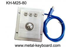 China IP65 Waterproof Industrial Trackball Mouse , Laptop Pointing Device With 3 Buttons supplier